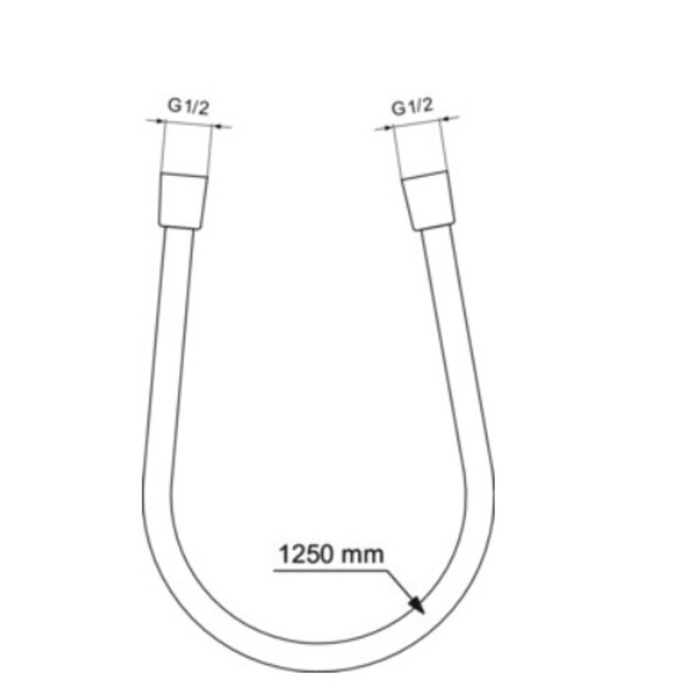 Du&scaron;o žarna Ideal Standard IDEALRAIN 1250 mm žarna, PVD, juoda matinė spalva