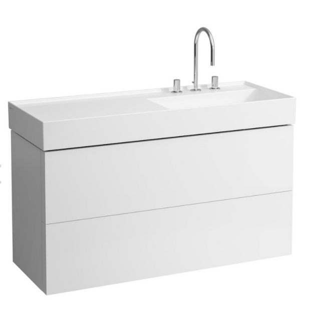 Kartell by Laufen spintelė, 600x1180x450mm, su dviem stalčiais, balta