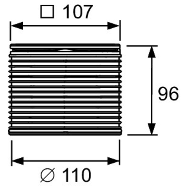 TECEdrainpoint S nerūd. plieno grotelių rėmas  Quadratum  100mm