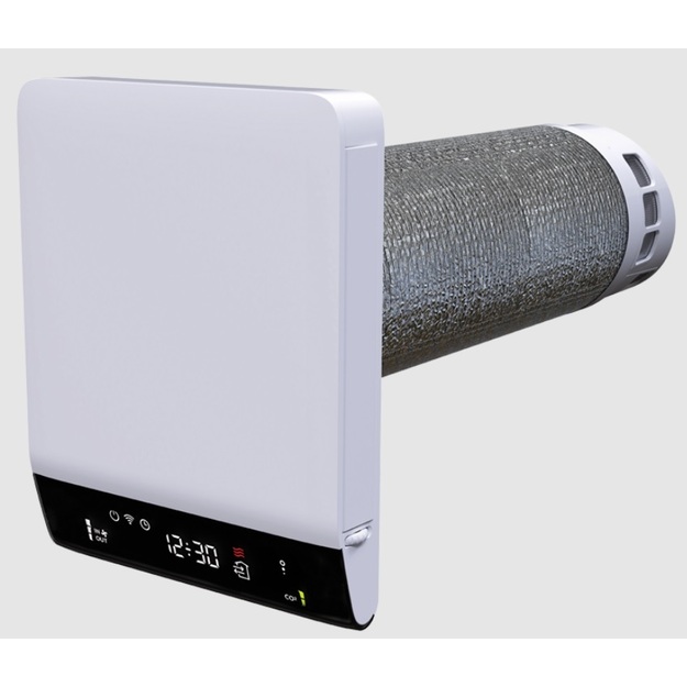 Mini rekuperatorius Twinfresh Breezy 160-E 57m3/h dvisrautis 440mm sienai