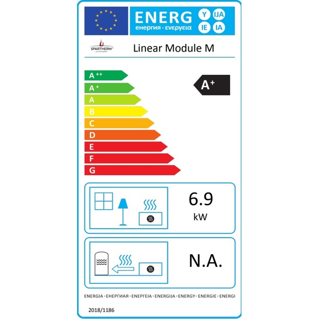 Plieninė krosnelė Spartherm Linear Module M, juoda