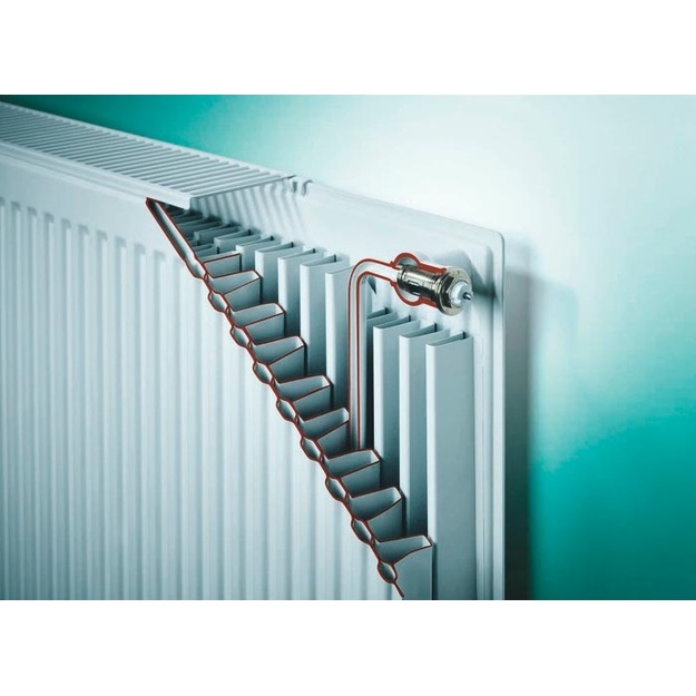 Plieninis radiatorius Vaillant 22K-6-0400, &scaron;oninis pajungimas