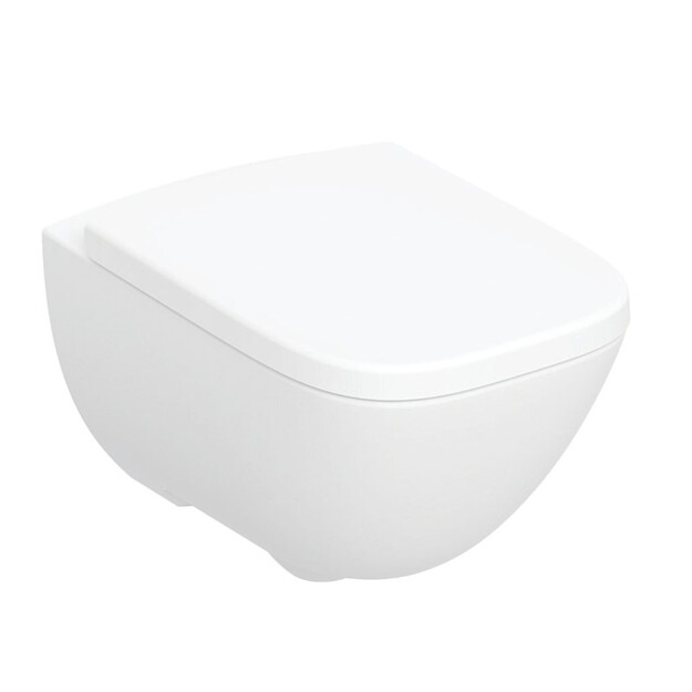 Geberit Modo rinkinys pakabinamas WC puodas, rimfree, dangtis soft close, balta spalva
