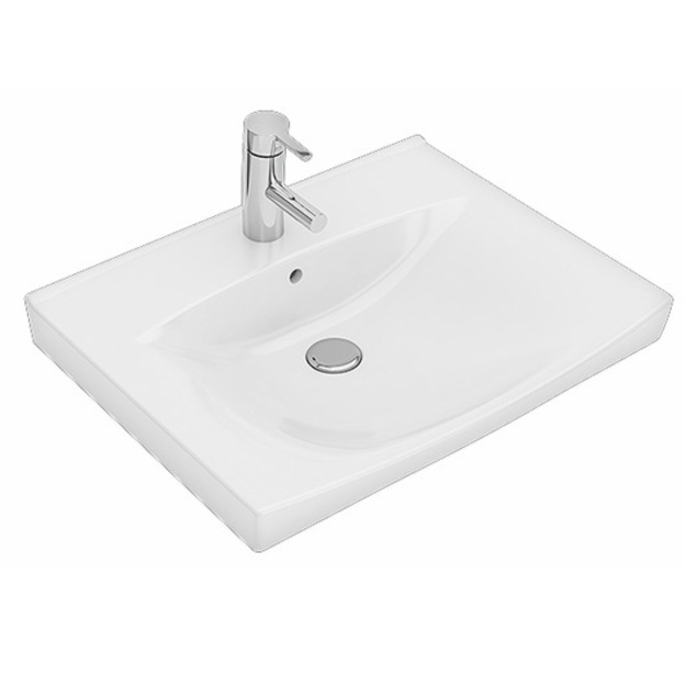Praustuvas Inspira 60 cm, baltas su anga mai&scaron;ytuvui