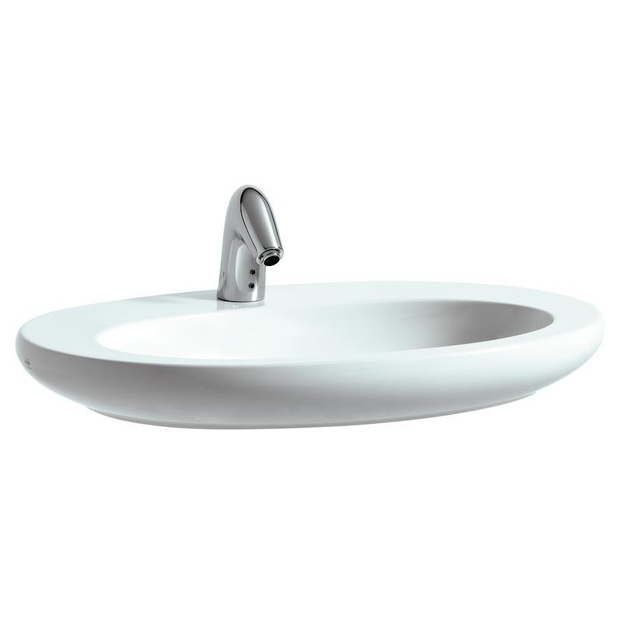 IL BAGNO ALESSI ONE praustuvas-dubuo 75x52 cm, be angos mai&scaron;yt.su neuždar.d.v.ir keram.d.v.gaubteliu su LCC baltas