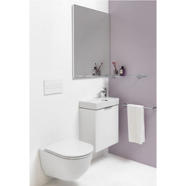 Pakabinamas unitazas PRO NEW (530 x 360 x 430 mm) su stačiu nubėgimu, baltas