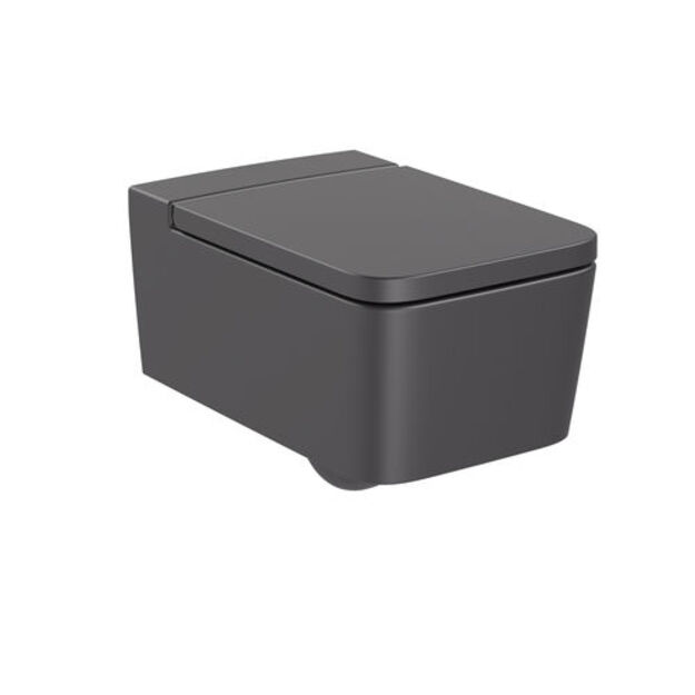 INSPIRA SQUARE Unitazo sėdynė su dangčiu, Slowclose, Supralit&reg;, onyx