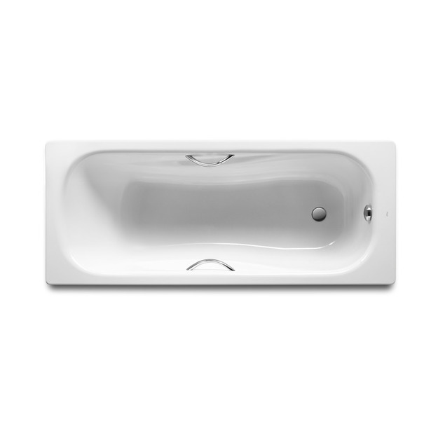 PRINCESS-N plieninė vonia 150x75 cm. su ranktūriais (7.5268.0.431.0) ir antislip danga , balta