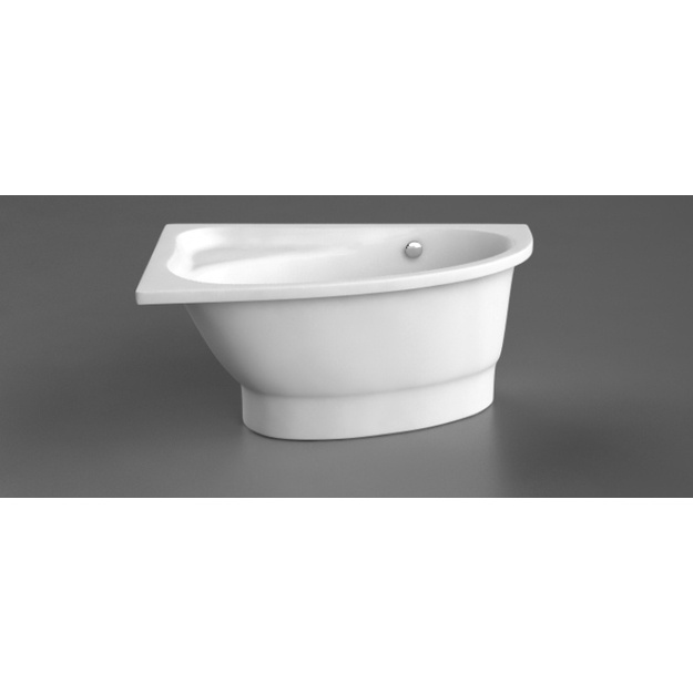 Akmens masės vonia MIA 1400x900 mm, de&scaron;ininė, balta