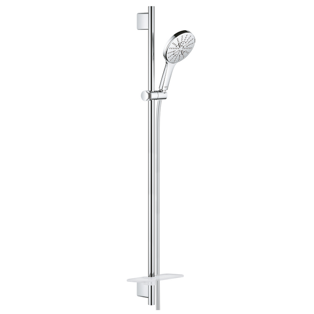 Du&scaron;o komplektas Smart ACTIVE (stovas L-90, žarna-1,75m, 130 galvutė-3 srovės), chromas