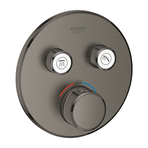 Vir&scaron;tinkinė du&scaron;o mai&scaron;ytuvo dalis Grohtherm SmartControl, 2 valdikliai, grafito spalva