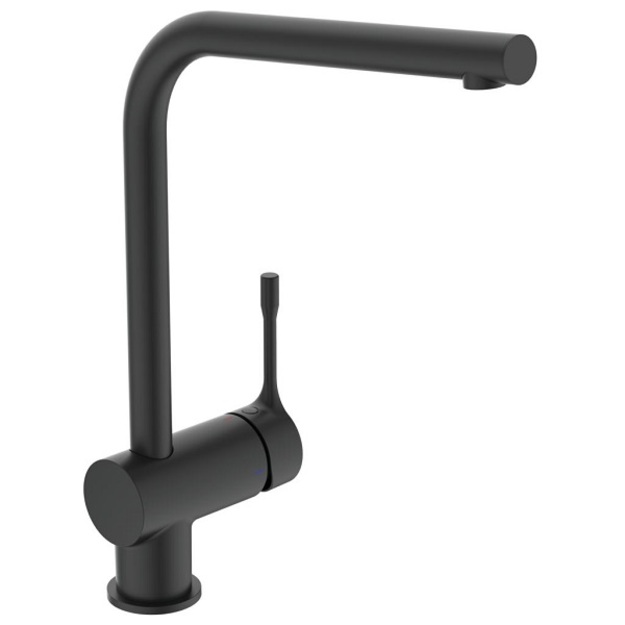 Ideal Standard CERALOOK plautuvės mai&scaron;ytuvas su sukiojamu snapu, CLICK technologija, juodas matinis