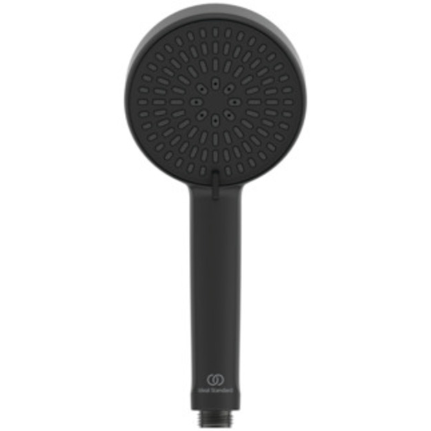 Ideal Standard Idealrain Alu+ rankinis du&scaron;as 100 mm, dvi funkcijos, matinė juoda