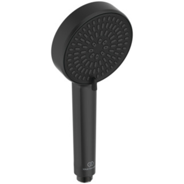 Ideal Standard Idealrain Alu+ rankinis du&scaron;as 100 mm, dvi funkcijos, matinė juoda