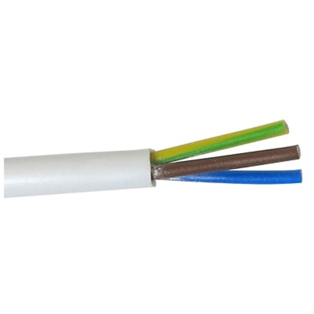 Kabelis H03VV-F 2x0,75 300/300 V, baltas, daugiagyslis