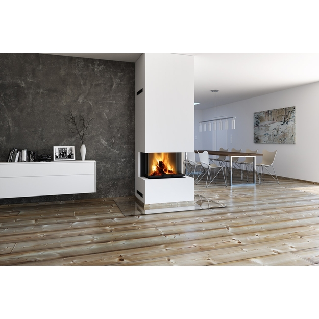 Plieninis židinio ugniakuras Romotop Heat HC3LH24 65.52.31 IGN stiklas trijų dalių