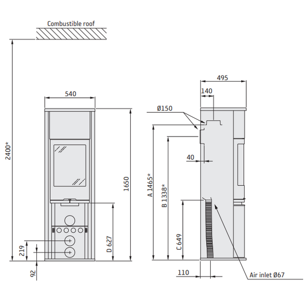 Krosnelė CONTURA C690G:2 Style, korpusas juodos spalvos, kompl. (798410, 398280, 803646, 798431)
