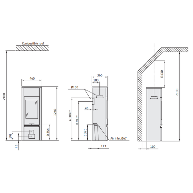 Krosnelė CONTURA C890G:2 Style, korpusas juodos spalvos, kompl (998594,998660,203149,998655)