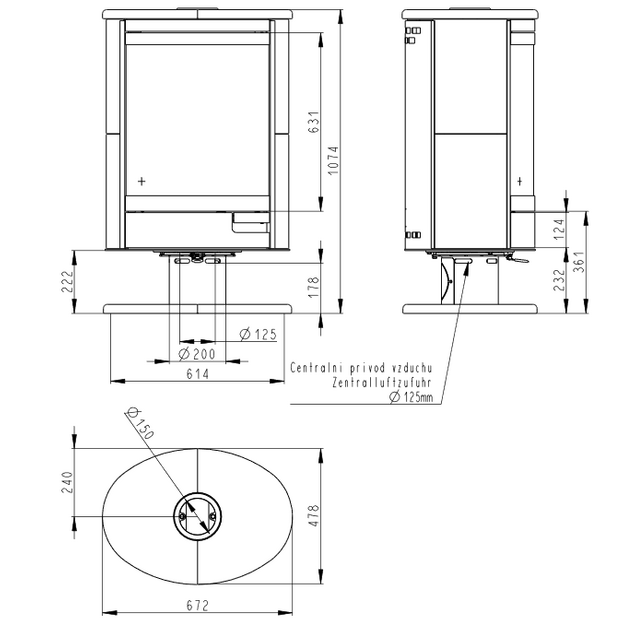 Plieninė krosnelė STROMBOLI N02 su keramika (sp.92360)
