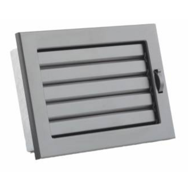 Grotelės VENTLAB 240x170, reguliuojamos žaliuzės, juodos