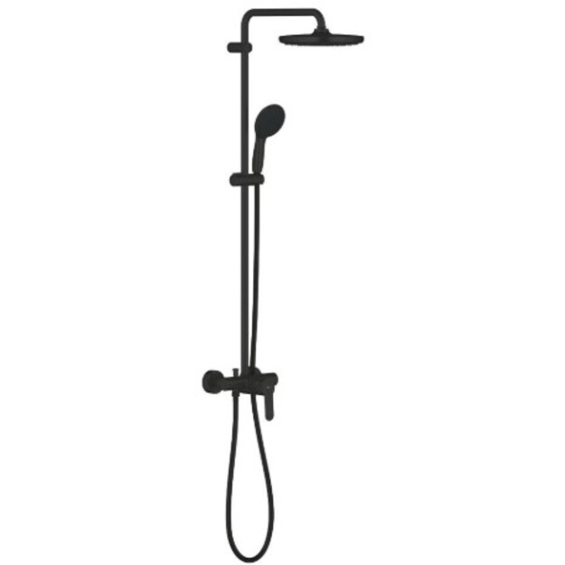 GROHE Tempesta System 250 du&scaron;o sistema su vienos svirties mai&scaron;ytuvu, matinė juoda spalva