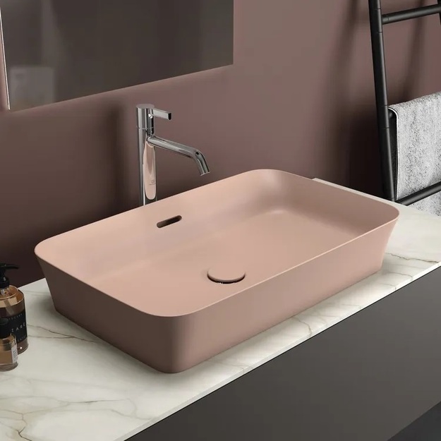Praustuvas montuojamas ant stalvir&scaron;io Ideal Standard Ipalyss 65x40 cm, su perlaja, su dugno vožtuvu, Nude