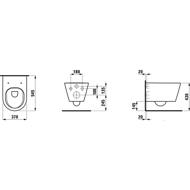 Pakabinamas WC Kartell Rimless, 4,5/3 l,  be dangčio, balta spalva