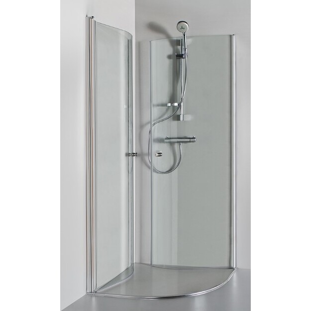 Standartinė, pusapvalė du&scaron;o kabina KATARINA 90x90x190 , skaidrus st. , chromas ,