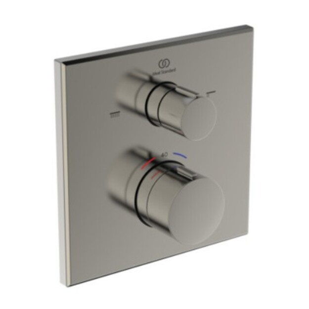 Ideal Standard Ceratherm 100 potinkinio termostatinio vonios/du&scaron;o mai&scaron;ytuvo vir&scaron;tinkinė dalis, kvadratinė,silver storm s