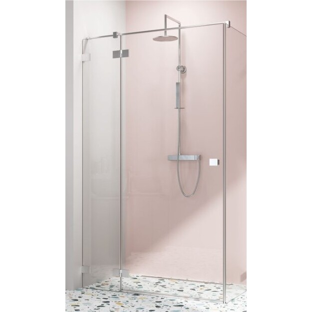 Essenza Pro KDJ durys 120 R de&scaron;inė 1200x2000 chrome/transparent (žr. reguliavimo ribas)