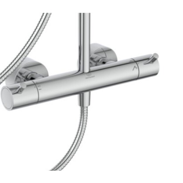 Ideal Standard T125 termostatinė du&scaron;o sistema su apvalia metaline 300 mm pagrindinė du&scaron;o galva, rankinis du&scaron;as  stick ,