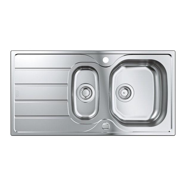 Grohe nerūdijančio plieno plautuvė K200, 96,5 x 50 cm, su nuvarvinimo dubeniu