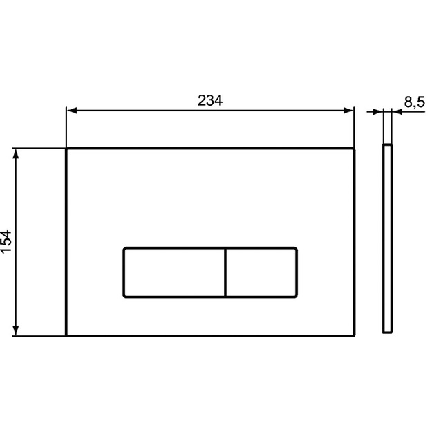 Ideal Standard OLEAS M2 mechaninis nuleidimo klavi&scaron;as, baltas