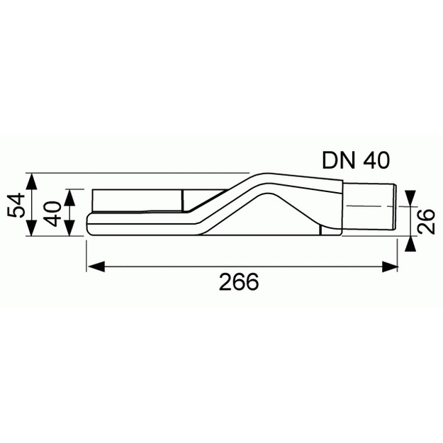 TECEdrainline ypač plok&scaron;čias sifonas, DN 40 horizontalus, montavimo H 68,5mm, pralaidumas 0,5l/s