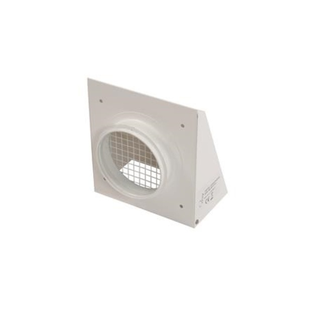 Sieninės grotelės su apsauginiu gaubtu d160 mm baltos sp. 0101345-2