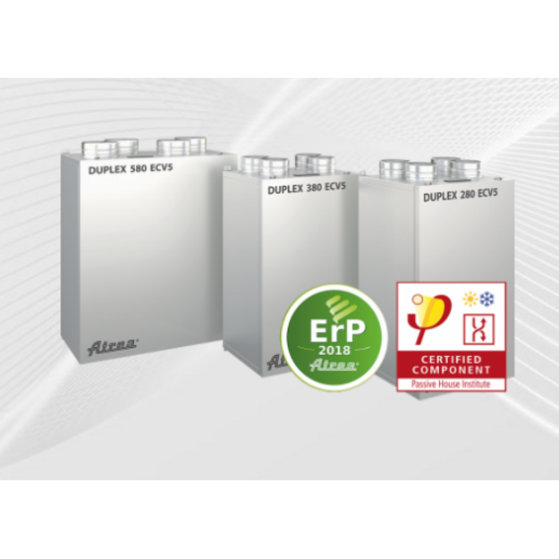 Rekuperatorius Duplex 380 ECV5-E.RD5 ent. su CP Touch valdikliu ir  &scaron;ildytuvu