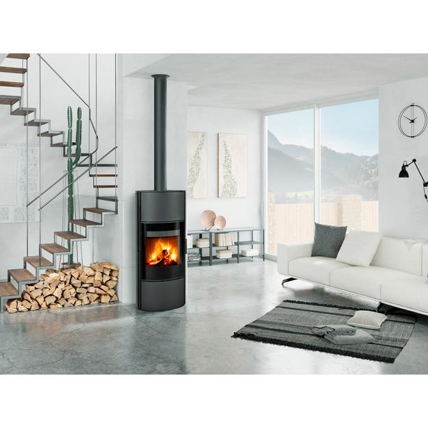 Plieninė krosnelė Romotop OVALIS G H 10, keramikos apdaila (sp.49400)