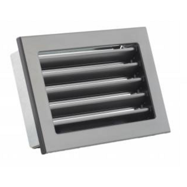 Grotelės VENTLAB 200x145, fiksuotos žaliuzės, juodos