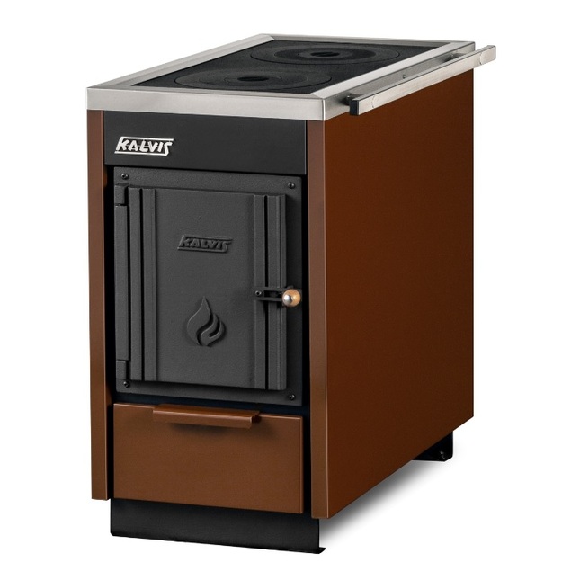 Kieto kuro katilas viryklė  Kalvis 4CN  10 kW, dvi kaitvietės