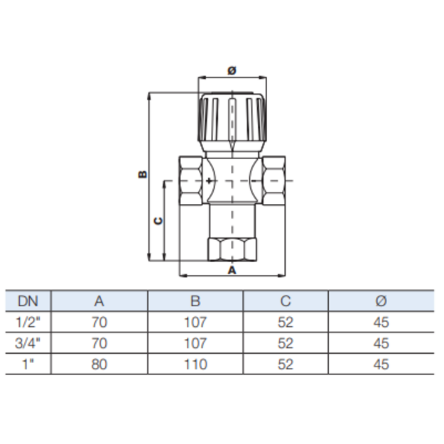 Trieigiai term.vent. AQUAMIX 62 C1/2  (10022122)