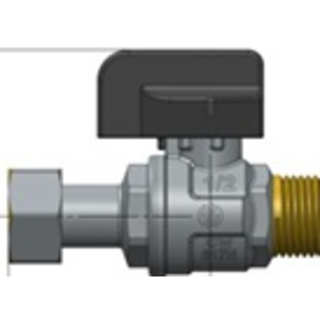 SENA VA30 DK tiesus ventilis 1/2  v/i, su laisva veržle
