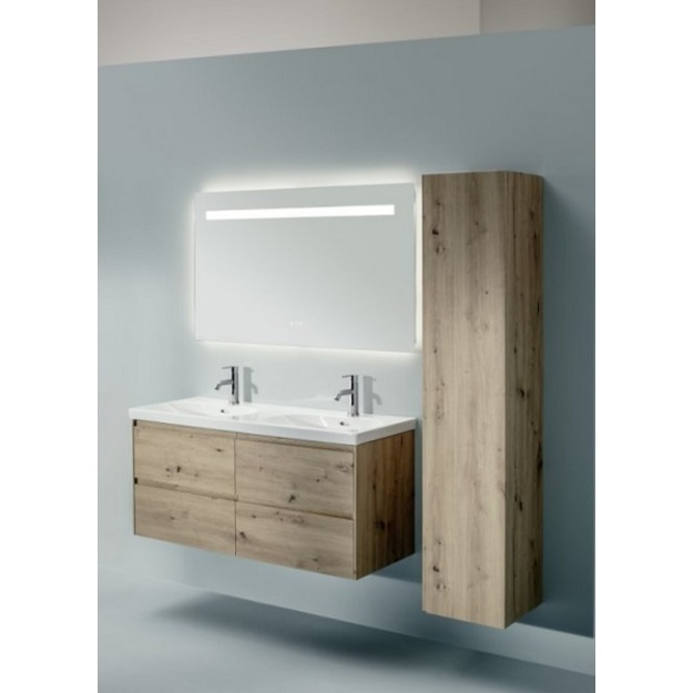 Dvigubas baldinis praustuvas Laufen LUA 120x46 cm su angomis mai&scaron;ytuvams, baltas