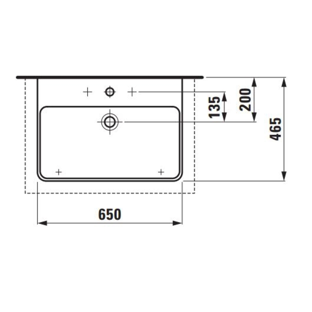 Praustuvas PRO S 650x465 mm, 1 skyle mai&scaron;yt, &scaron;lifuota apačia, baltas