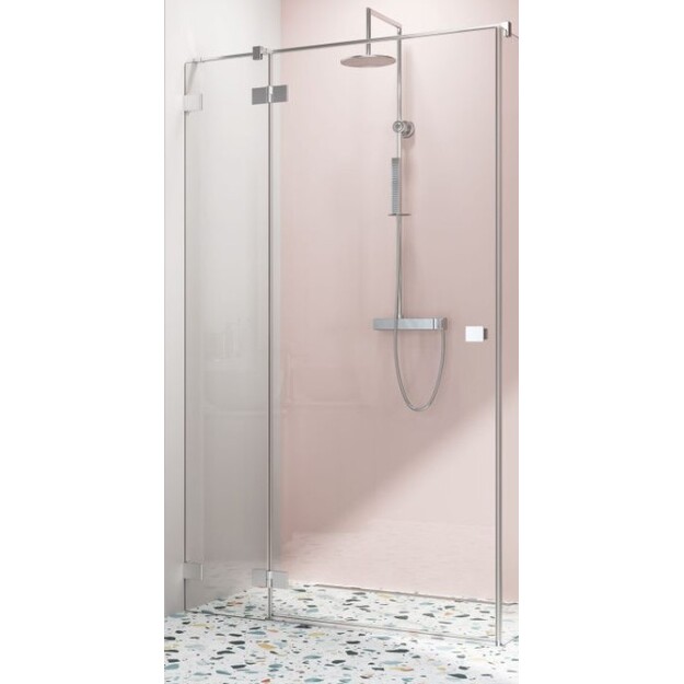 Idea PDD &scaron;oninės sienelės 80Lx90R 800x900x2005 chrome/transparent
