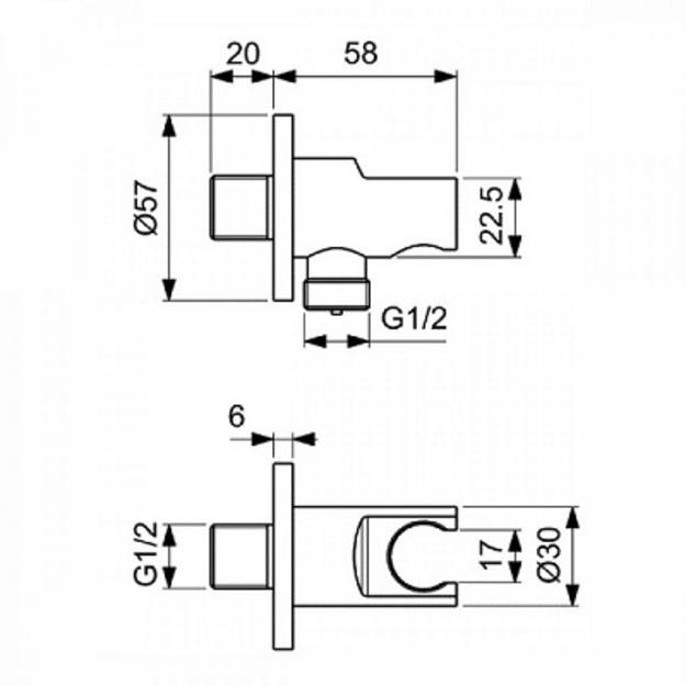 Ideal Standard du&scaron;o i&scaron;vadas su laikikliu, juodos matinės spalvos
