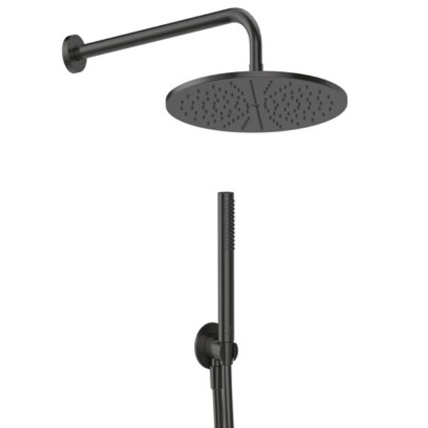 Potinkinis du&scaron;o komplektas Ceratherm be mai&scaron;ytuvo:30 cm liet.galva,du&scaron;elis, sien. alkūnė su laikik. 400 mm, 1/2,m.juoda
