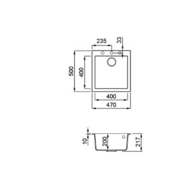 Granitinė plautuvė ELLECI  QUADRA  102 47.1x50.1 ruda 43 J016189