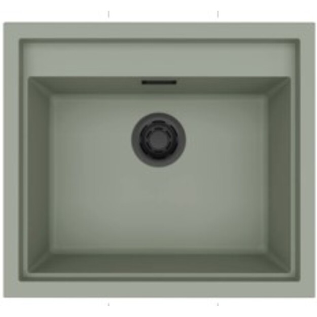 Granitinė plautuvė ELLECI SINTESI 105 570 X 500 1V žalsva K82, ventilis aukso J017258