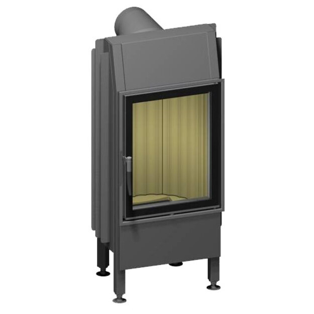 Plieninis židinio ugniakuras Spartherm Mini R1V510-4S, tiesiu stiklu, de&scaron;ininės durelės