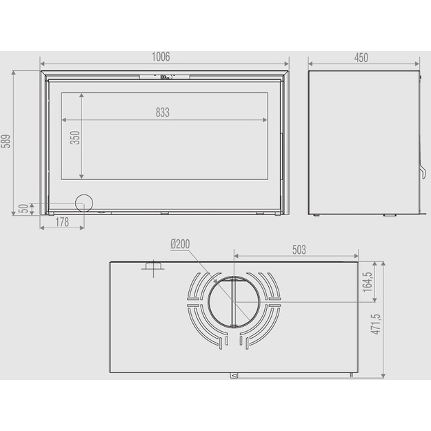 Plieninė krosnelė Axis STOVE 1000